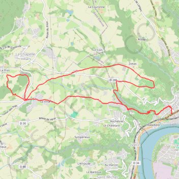Trace GPS Pilat-Condrieu, itinéraire, parcours