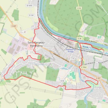 Trace GPS Saint Fargeau Ponthierry, itinéraire, parcours