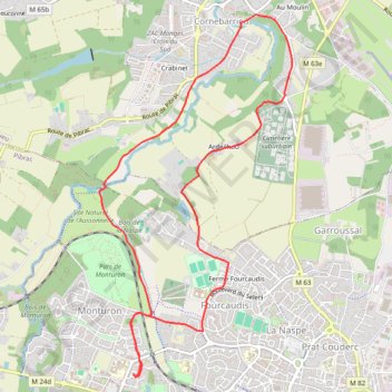 Trace GPS Boucle du Bassac, itinéraire, parcours