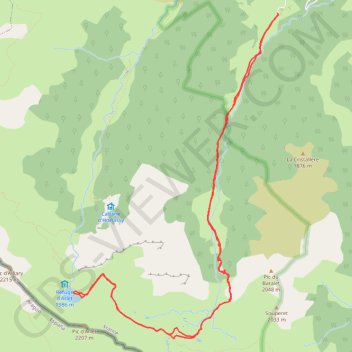 Trace GPS Maison Lamourade vallée d'Aspe au lac d'Arlet, itinéraire, parcours