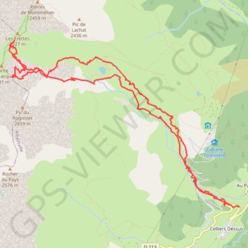 Trace GPS Ballade en Lauzière, itinéraire, parcours