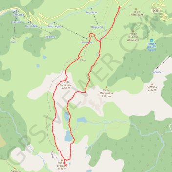 Trace GPS Pic du Trabésou, itinéraire, parcours