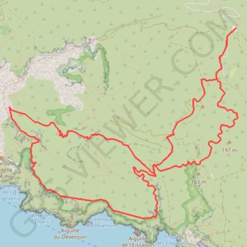 Trace GPS Gardiole - L'estret - Cap Gros - Devenson - Gardiole, itinéraire, parcours