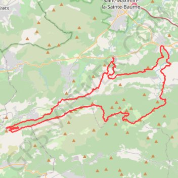Trace GPS Crêtes de la Sainte-Baume et d'Agnis, itinéraire, parcours