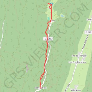 Trace GPS Raquettes - Café refuge de Géve, itinéraire, parcours