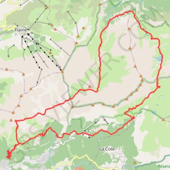 Trace GPS Tour de la Chaîne des Fiz, itinéraire, parcours