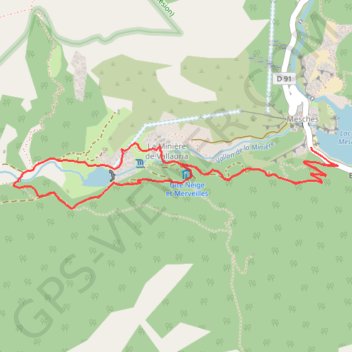 Trace GPS Lac des Mesches - Lac de la Minière, itinéraire, parcours