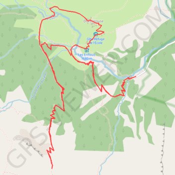 Trace GPS Montée au lac Farravel, itinéraire, parcours