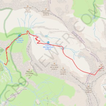 Trace GPS Le Pic de la Gela depuis Heas, itinéraire, parcours