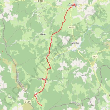 Trace GPS Saugues - Le Sauvage - Chemin de Compostelle, itinéraire, parcours