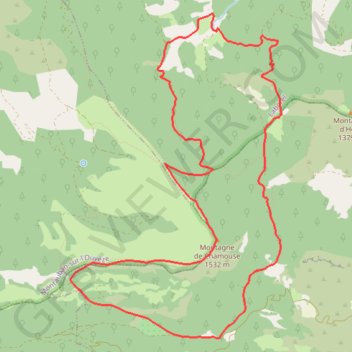 Trace GPS Crête de Chamouse - Laborel, itinéraire, parcours