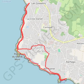 Trace GPS Saint gildas, itinéraire, parcours