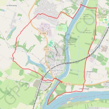 Trace GPS Circuit de la Pointe-de-Bouchemaine, itinéraire, parcours