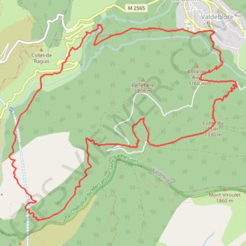 Trace GPS repérage - La Serena col st donat, itinéraire, parcours