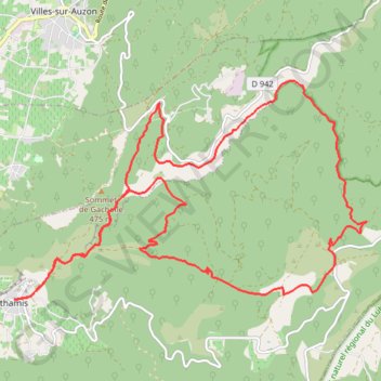 Trace GPS L'Adrenier - Méthamis, itinéraire, parcours