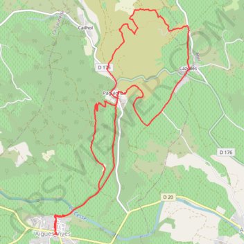 Trace GPS Aigues-Vives-Minervois Paguignan Cazelles, itinéraire, parcours