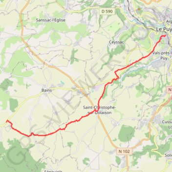 Trace GPS Du Puy en Velais à Montbonnet, itinéraire, parcours