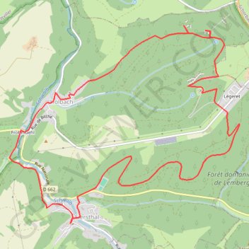 Trace GPS Autour du village de Siersthal, itinéraire, parcours