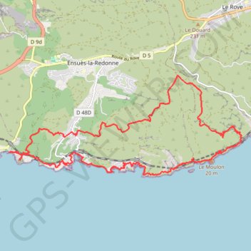 Trace GPS Le Rouet - Niolon, itinéraire, parcours