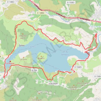 Trace GPS Cross triathlon du Salagou, itinéraire, parcours