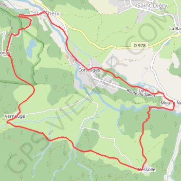 Trace GPS Sancy - Les Grottes - Secteur Saint-Diéry, itinéraire, parcours
