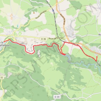 Trace GPS Gramat-rocamadour, itinéraire, parcours