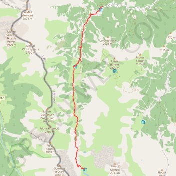 Trace GPS Villanova - Rifugio Granero, itinéraire, parcours