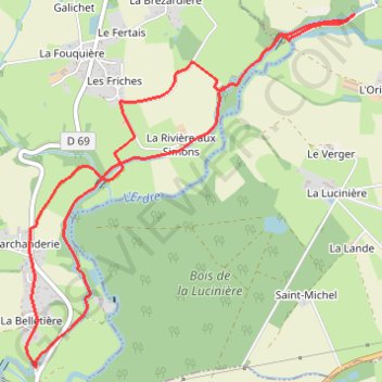 Trace GPS Les Arcades - Nort-sur-Erdre, itinéraire, parcours