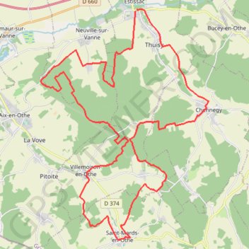Trace GPS Circuit des Dolmens, itinéraire, parcours