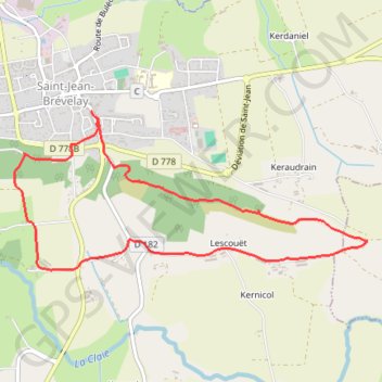 Trace GPS SAINT-JEAN-BREVELAY (1), itinéraire, parcours