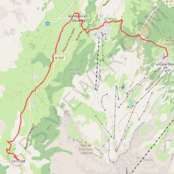 Trace GPS De la Cluse à Superdévoluy (Tour du Dévoluy), itinéraire, parcours