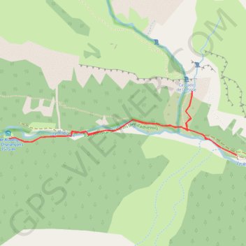 Trace GPS Cascade de la Pisse et gîte des Charençons, itinéraire, parcours