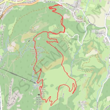 Trace GPS Boucle du Pic du Jer à Lourdes, itinéraire, parcours