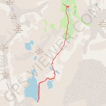 Trace GPS Lacs d'Ardiden J2, itinéraire, parcours