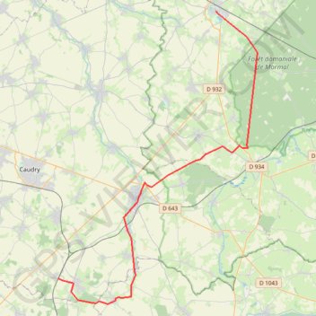 Trace GPS Busigny-Le Quesnoy, itinéraire, parcours