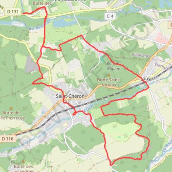 Trace GPS Le Val Saint-Germain, itinéraire, parcours