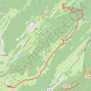 Trace GPS Jalou Chalet de la Frasse, itinéraire, parcours