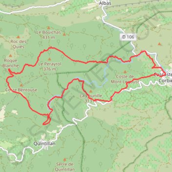 Trace GPS La Source de la Berre - Cascastel-des-Corbières, itinéraire, parcours