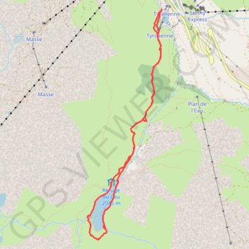 Trace GPS Le Lac du Lou - Les Menuires, itinéraire, parcours