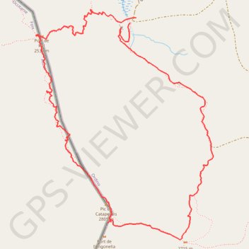 Trace GPS Pic de Cataperdís 2807, itinéraire, parcours