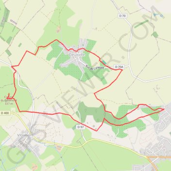 Trace GPS De Deuxville au Léomont, itinéraire, parcours