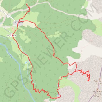 Trace GPS Grotte de la Fétoure depuis Le Serre, retour par la source du Loup (Dévoluy), itinéraire, parcours