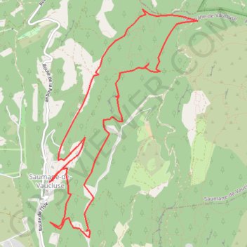 Trace GPS Les bergeries Troglodytiques de Saumane, itinéraire, parcours