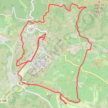Trace GPS Les Baux - Baumayrane, itinéraire, parcours