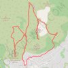 Trace GPS Baous de Saint-Jeannet et de la Gaude, gros chêne, itinéraire, parcours