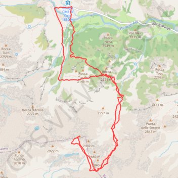 Trace GPS Monte Bessanetto, itinéraire, parcours
