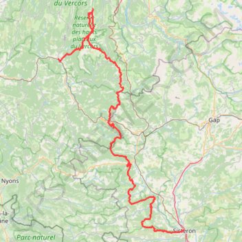 Trace GPS Crêtes des Préalpes, itinéraire, parcours