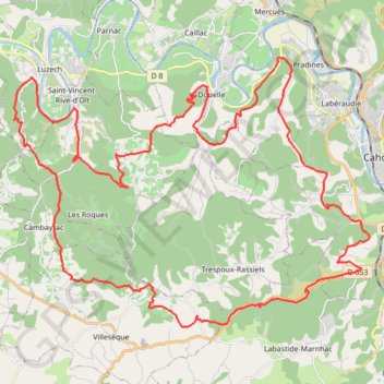 Trace GPS Raid Cahors-La-Rozière, itinéraire, parcours