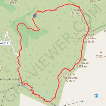 Trace GPS Castanesa y Sierra Negra, itinéraire, parcours