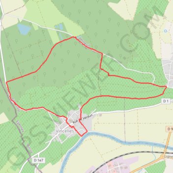 Trace GPS Entre vignes et forêts avec panorama sur la Vallée de la Marne, itinéraire, parcours